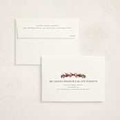 "Surround" - Holiday Cards in Cranberry by Jenna Holcomb - FREE Recipient Addressing