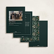"Holiday Vine" - Holiday Cards in Juniper by Susan Moyal - Back of Card Options
