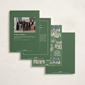 "Cozy Cottage Toile" - Holiday Cards in Cotswolds by Jackie Crawford - Back of Card Options