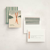 "Vintage Ski season" - Holiday Cards in Pine Needle by Creo Study - Assembled