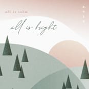 "All Is Calm, All Is Bright" - Holiday Cards in Sunrise by Erin German - Close-Up