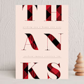 "Plaid Thanks" - Holiday Cards in Holiday by Kelly Schmidt - Front