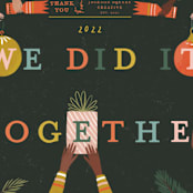"We did it together" - Holiday Cards in Holly Berry by Sarah Knight - Detail