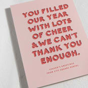 "Year of Cheer" - Holiday Cards in Gumdrop by Olivia Kanaley Inman - Detail