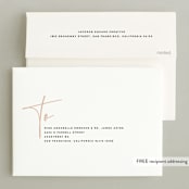 "A BUSINESS CARD" - Holiday Cards in Blush by Susan Brown - FREE Recipient Addressing