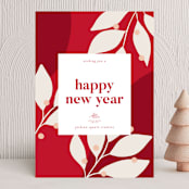 "Bold and Bright" - Holiday Cards in Berry by Kelly Schmidt - Front