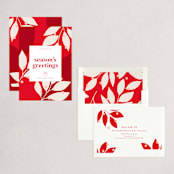 "Bold and Bright" - Holiday Cards in Berry by Kelly Schmidt - Assembled