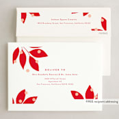"Bold and Bright" - Holiday Cards in Berry by Kelly Schmidt - FREE Recipient Addressing