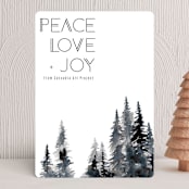 "Joyful Trees" - Holiday Cards in Spruce by Katy Abraham - Front