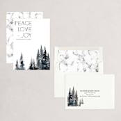 "Joyful Trees" - Holiday Cards in Spruce by Katy Abraham - Assembled