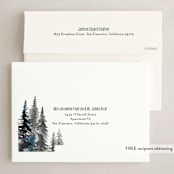 "Joyful Trees" - Holiday Cards in Spruce by Katy Abraham - FREE Recipient Addressing