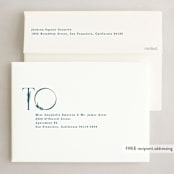 "Gilded Gratitude" - Holiday Cards in Navy by Creo Study - FREE Recipient Addressing