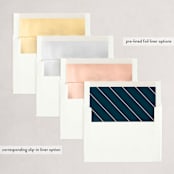 "Gilded Gratitude" - Holiday Cards in Navy by Creo Study - Envelope Liners