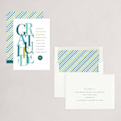 "Gratitude" - Holiday Cards in Seafoam by Snow and Ivy - Assembled