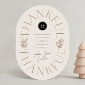 "Thankful For You" - Holiday Cards in Eggnog by Leah Bisch - Front