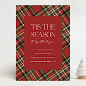 "Tis The Season Plaid" - Holiday Cards in Poinsettia by Ashlee Townsend - Front