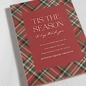 "Tis The Season Plaid" - Holiday Cards in Poinsettia by Ashlee Townsend - Detail