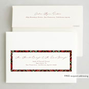 "Tis The Season Plaid" - Holiday Cards in Poinsettia by Ashlee Townsend - FREE Recipient Addressing