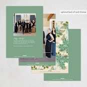 "floral" - Holiday Cards in Turquoise by Phrosné Barwood - Back of Card Options