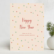 "Happy Dots" - Holiday Cards in Whipped Cream by Ani Somi - Front