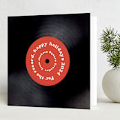 "For the Record" - Holiday Cards in Maple Leaf by Gwen Bedat - Folded Card