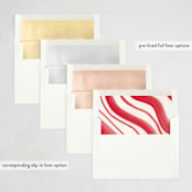 "Peppermint Border" - Holiday Cards in Candy Cane by Erika Firm - Envelope Liner Options