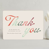"t h a n k  y o u" - Holiday Cards in Eggnog by Sara Hicks Malone - Front