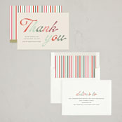 "t h a n k  y o u" - Holiday Cards in Eggnog by Sara Hicks Malone - Assembled