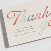"t h a n k  y o u" - Holiday Cards in Eggnog by Sara Hicks Malone - Detail