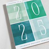 "Bright & Happy" - Holiday Cards in Ocean by Robert and Stella - Detail
