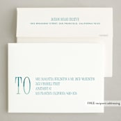 "Bright & Happy" - Holiday Cards in Ocean by Robert and Stella - FREE Recipient Addressing