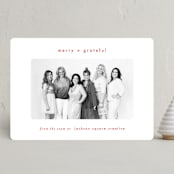 "Simply grateful" - Holiday Cards in Holly Berry by AK Graphics - Front