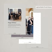 "Photogenic" - Holiday Cards in Titanium by Gwen Bedat - Back of Card Options