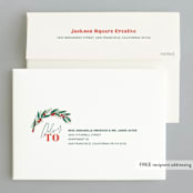 "Cup of Cheer" - Holiday Cards in Holly Berry by Itsy Belle Studio - FREE Recipient Addressing
