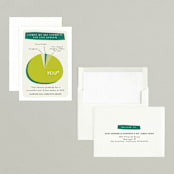 "Thankful Pie Chart" - Holiday Cards in Teal by J. Dario Design Co. - Assembled