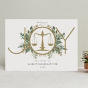 "Joyfilled Scale" - Holiday Cards in Caramel by Oma N. Ramkhelawan - Front
