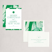 "Festive Edge" - Holiday Cards in Pine Needle by Leah Bisch - Assembled