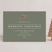 "Holiday Classic" - Holiday Cards in Moss by Chris Griffith - Front