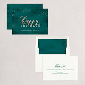 "Elegant Evergreen" - Holiday Cards in Evergreen by Hooray Creative - Assembled