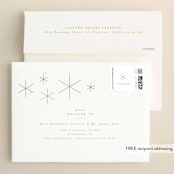 "Stars" - Holiday Cards in Golden by Lori Wemple - FREE Recipient Addressing