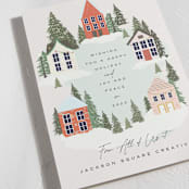 "Vintage Town" - Holiday Cards in Cookie Dough by Hannah Williams - Detail