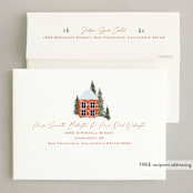 "Vintage Town" - Holiday Cards in Cookie Dough by Hannah Williams - FREE Recipient Addressing