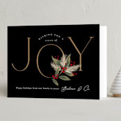 "sprig of joy" - Holiday Cards in Coal by Jackie Crawford - Folded Card