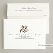 "sprig of joy" - Holiday Cards in Coal by Jackie Crawford - FREE Recipient Addressing