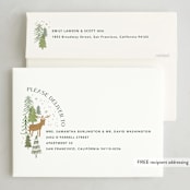 "Winter Forest" - Holiday Cards in Juniper by Creo Study - FREE Recipient Addressing