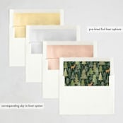 "Winter Forest" - Holiday Cards in Juniper by Creo Study - Envelope Liners