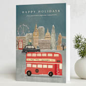 "City sidewalk III" - Holiday Cards in Wintermint by Creo Study - Folded Card