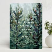 "Peaceful Forest" - Holiday Cards in Forest by Holly Whitcomb - Front