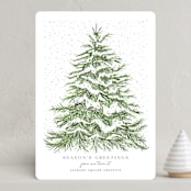 "Seasonal Etching" - Holiday Cards in Spruce by Paula Pecevich - Front