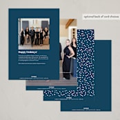 "Happy Hills" - Holiday Cards in Navy by Robert and Stella - Back of Card Options